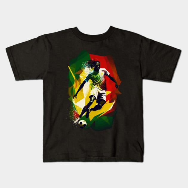 Ghana Soccer Quality Art Design Kids T-Shirt by AlNoah